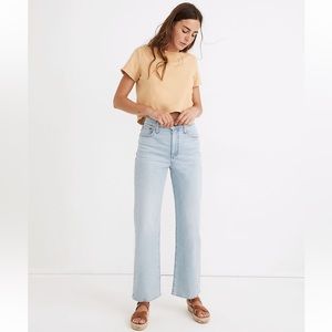 Madewell The Perfect Vintage Wide-Leg Crop Jean in Light Wash